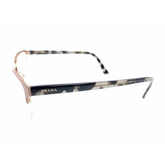 Prada VPR 61X YEP-1O1 Pink Gold Gray Half Rim Eyeglasses Frames 54-17 145 Italy - Picture 7 of 12